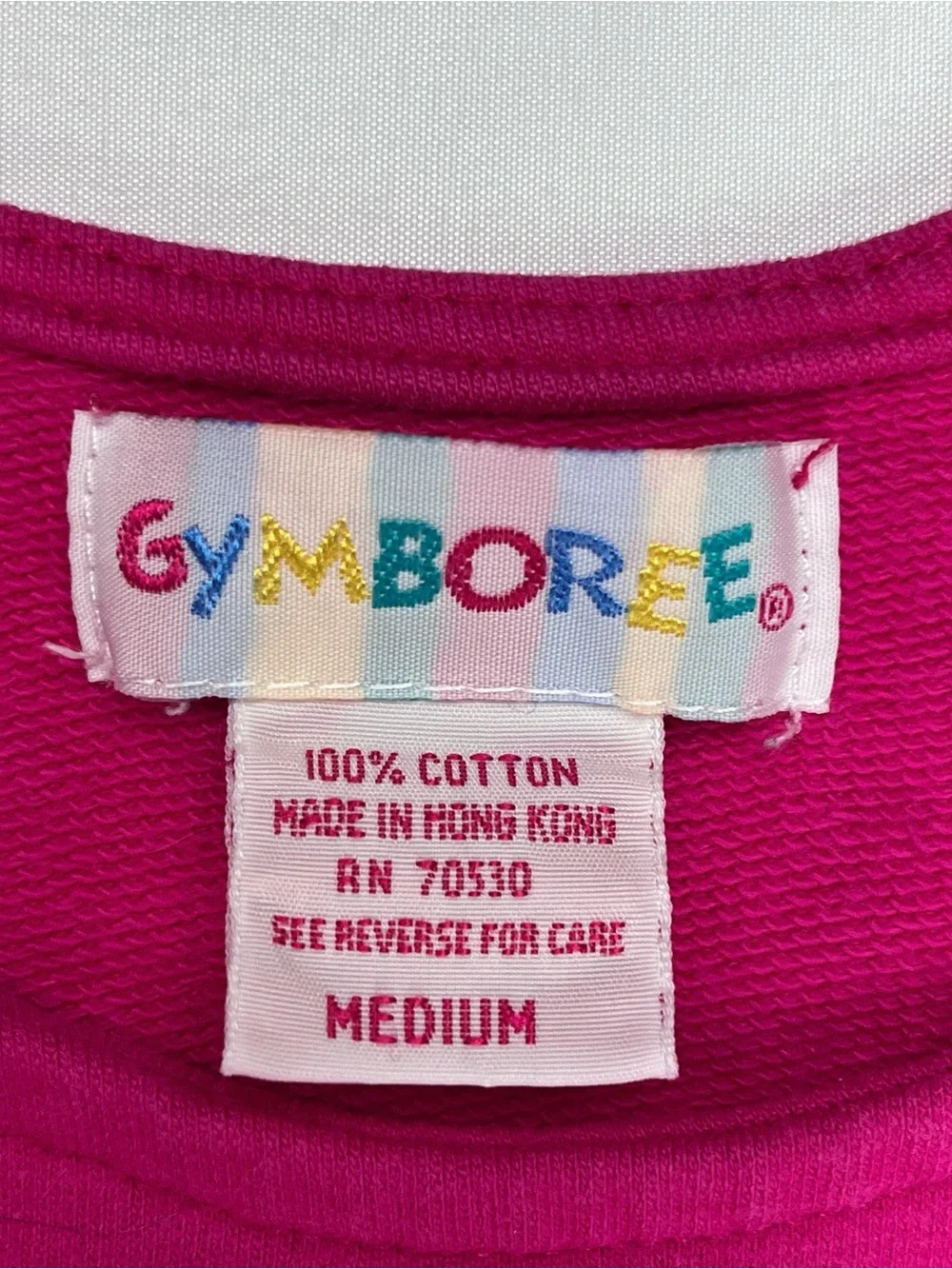Gymboree 90s Flower Embroidered Rainbow Tag Knit Jumper Vintage Dress M